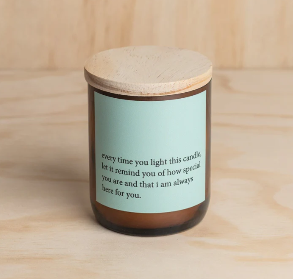 Heartfelt Quote Candle Always Here For You