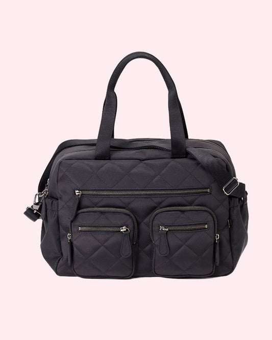 Diamond Quilt Carry All Bag Black