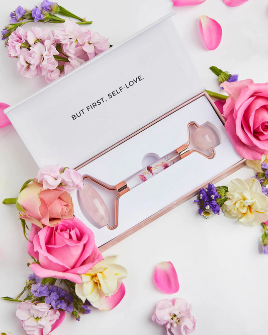 Facial Roller Floral Quartz