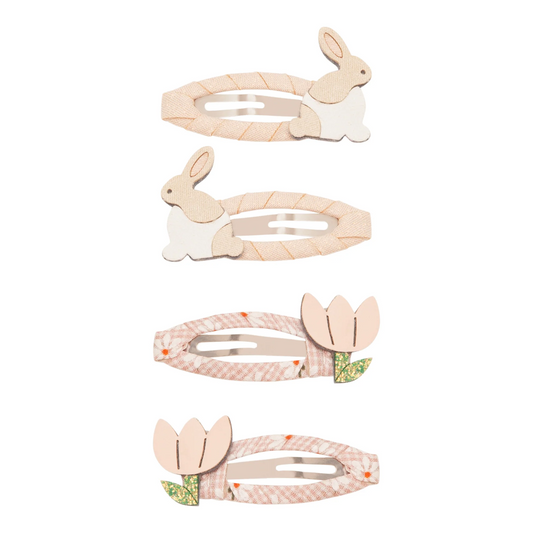 Bunny And Flower Clips