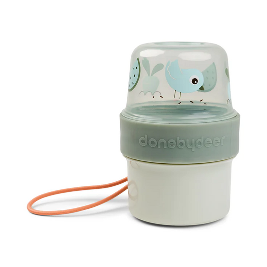 2-way Snack Container Birdee Green