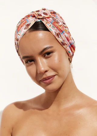 Amelie Shower Cap In Papaya Postcard