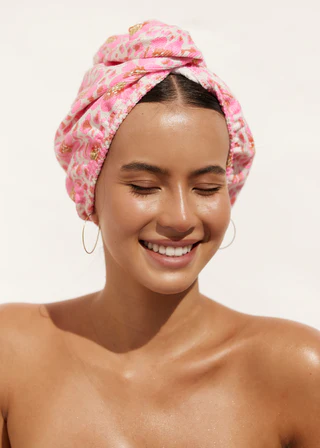 Hair Towel Wrap - Animal Floral