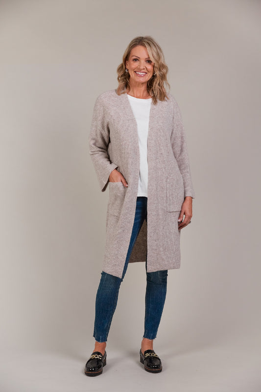Merano Oversize Cardigan One Size - Flax