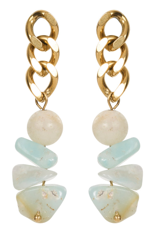 Esther Drop Earring - Mint Stone