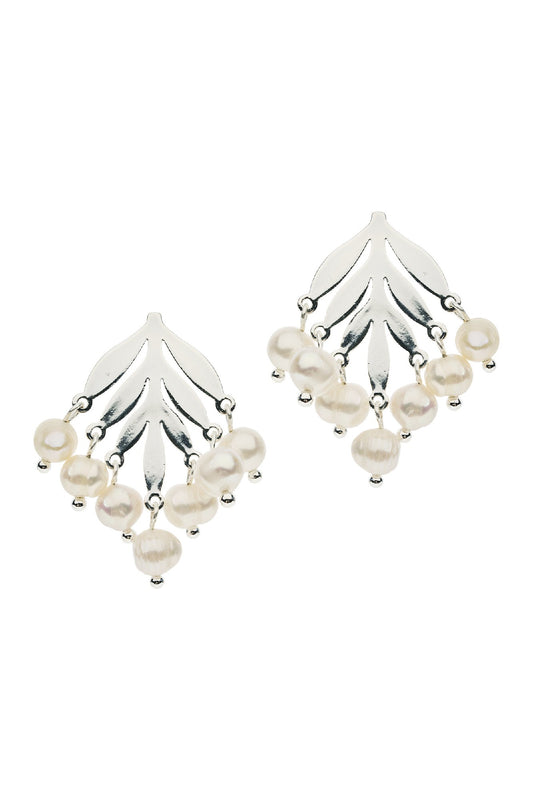 Sansi Pearl Earring - Silver Pearl