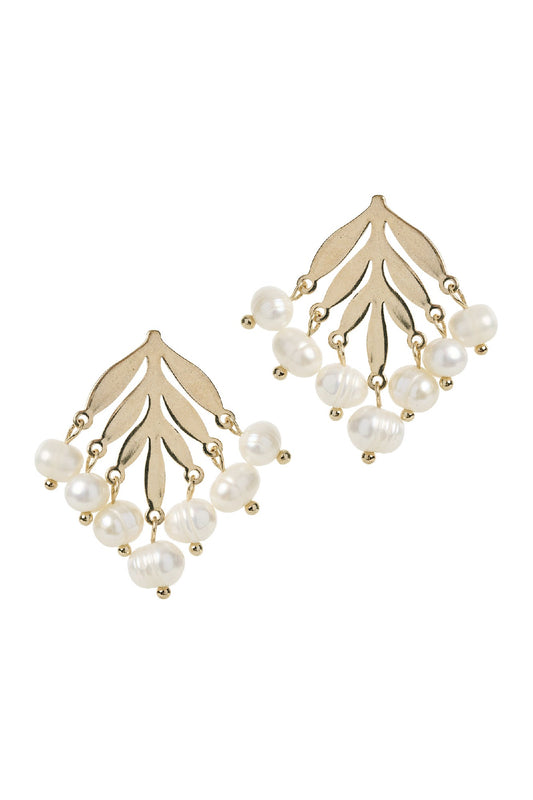Sansi Pearl Earring - Gold Pearl