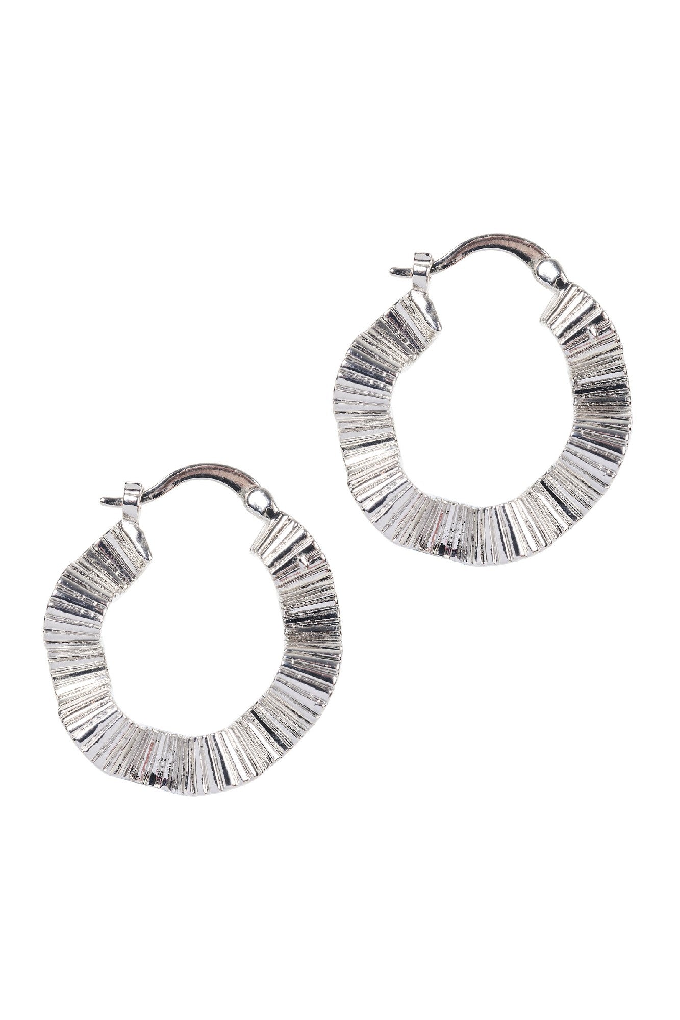 Himba Scallop Hoop - Silver