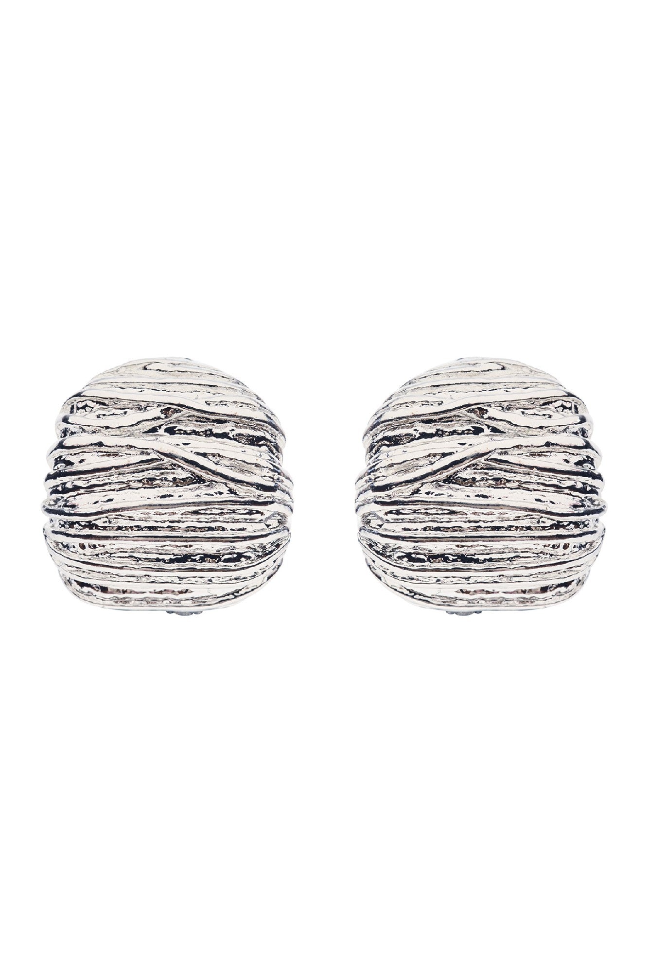 Roma Dome Earring - Silver Dome