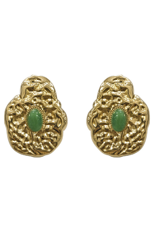 Paloma Earring - Gold / Green