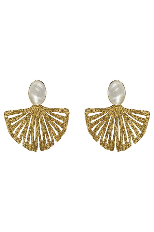 Drift Earring - Gold Fan