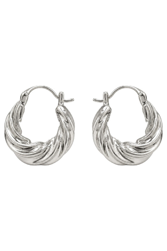 Solara Earring - Silver Twist