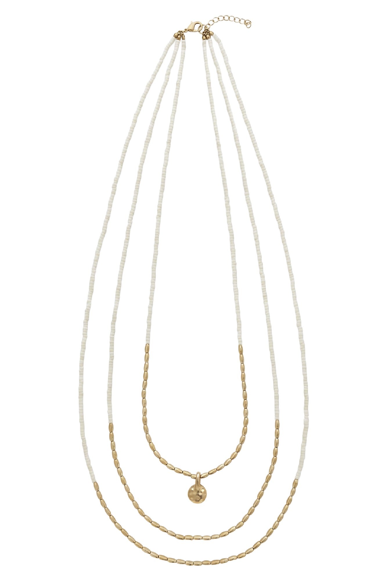 Retreat Necklace - Matt Gold / Ivory