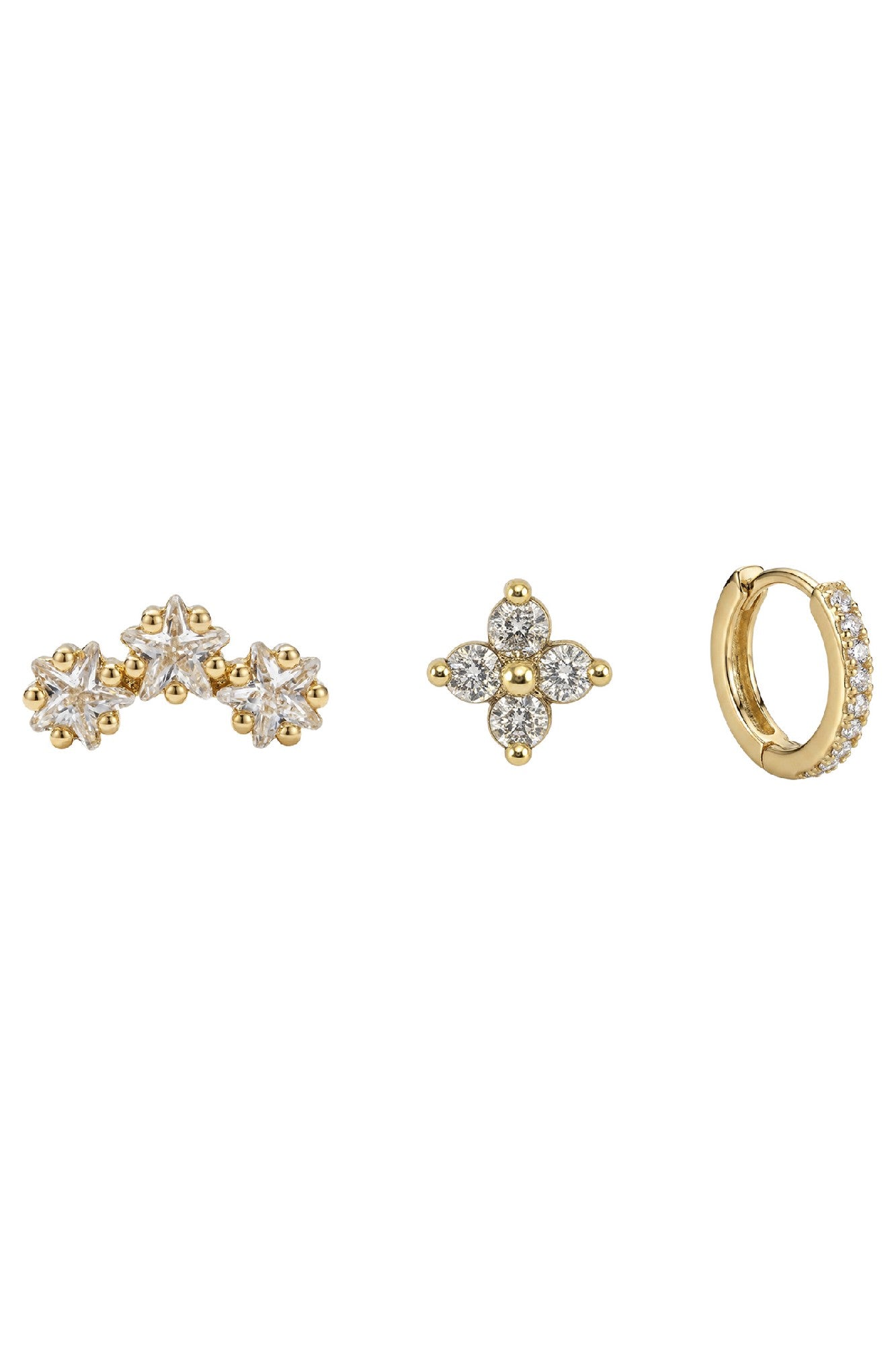 Heritage Trio Earrings - Huggie