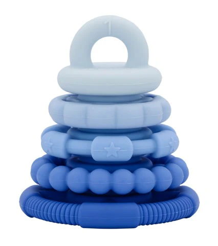 Rainbow Stacker And Teether Toy Blueberry Ombre