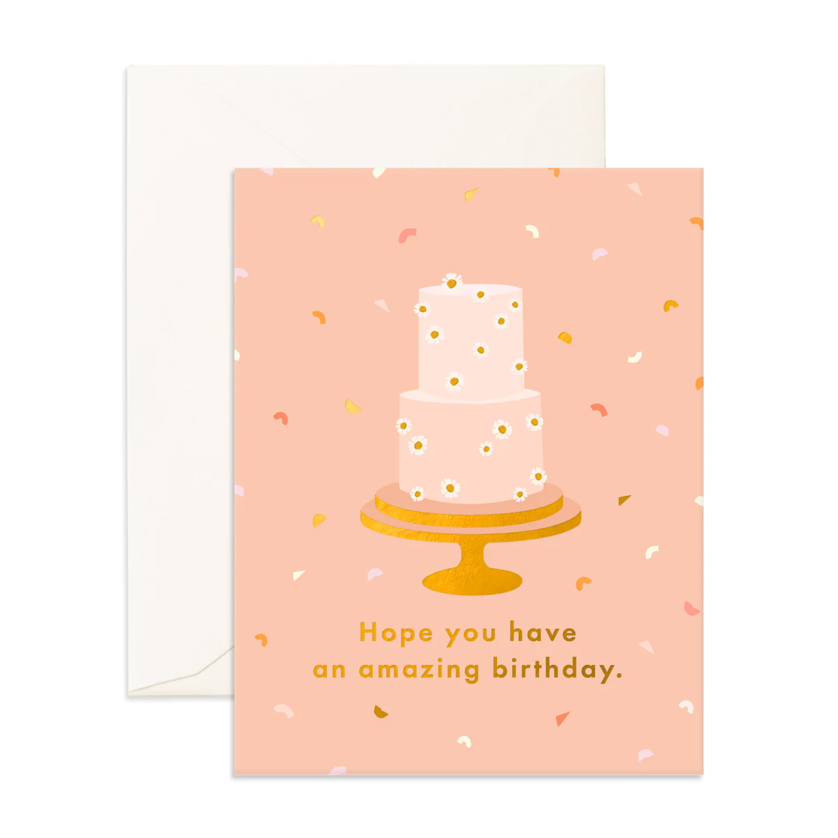 Birthday Cake Dasies Greeting Card
