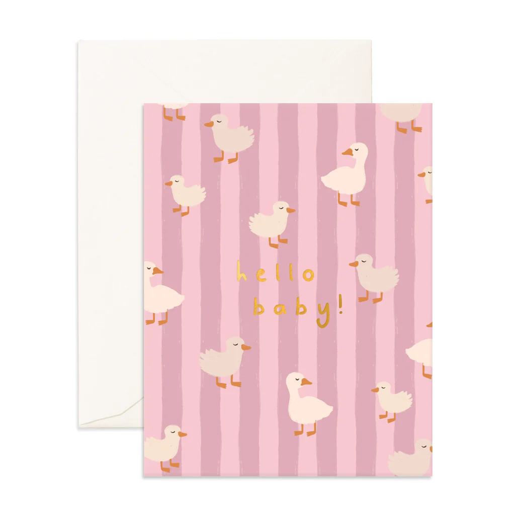 Hello Baby Ducks Pink