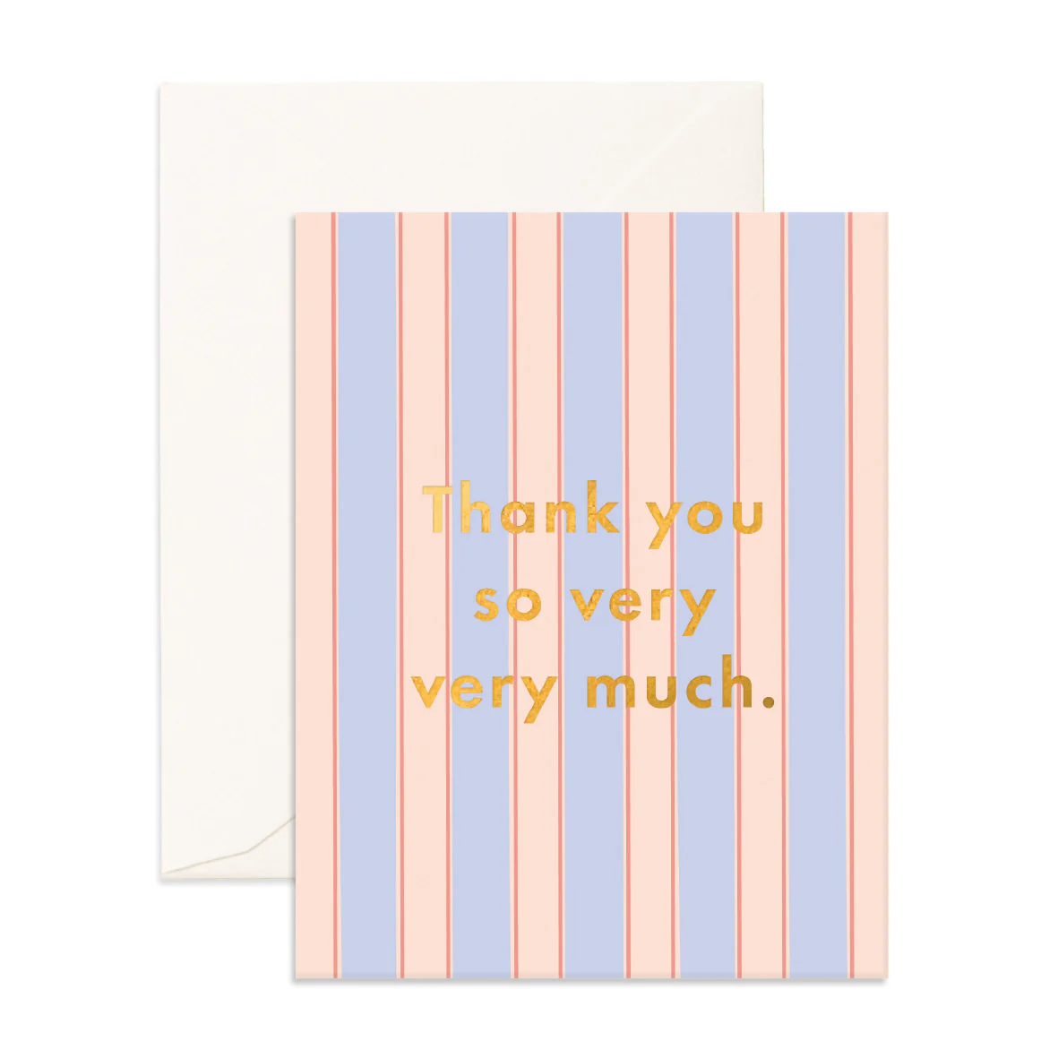 Thank You Powder Stripe Greeting Card