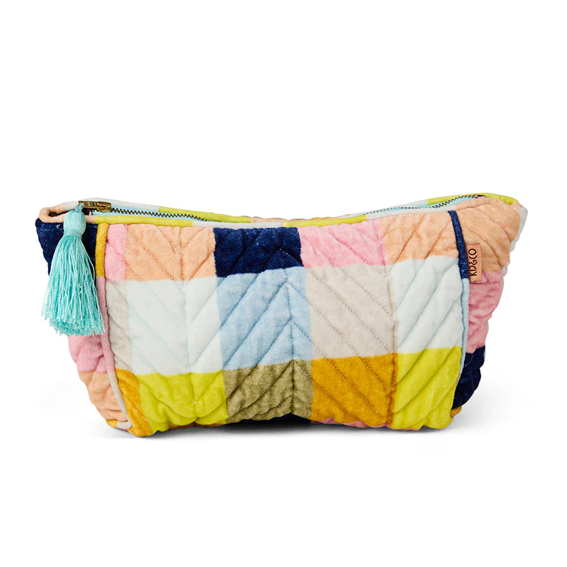 Florida Tartan Velvet Toiletry Bag