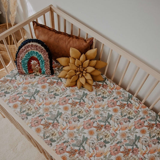 Fitted Cot Sheet Australiana