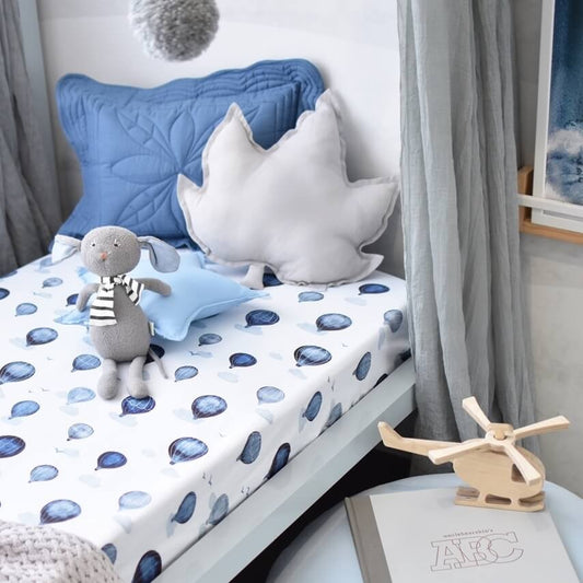 Fitted Cot Sheet Cloud Chaser