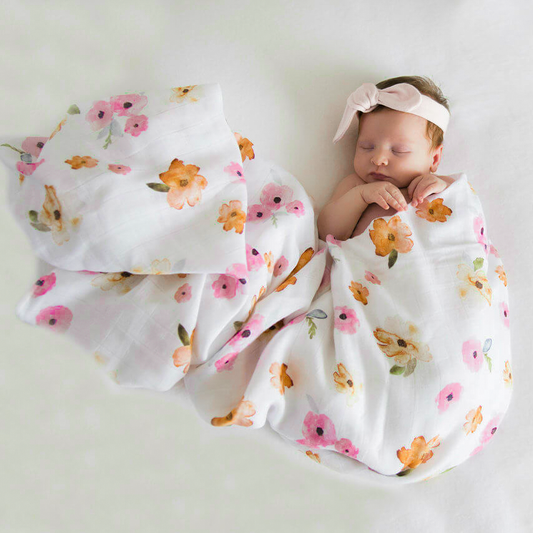 Organic Muslin Wrap Poppy