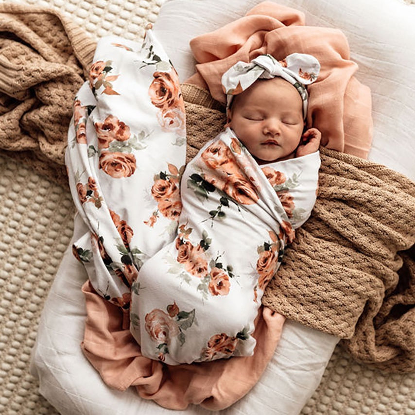 Baby Jersey Wrap Rosebud