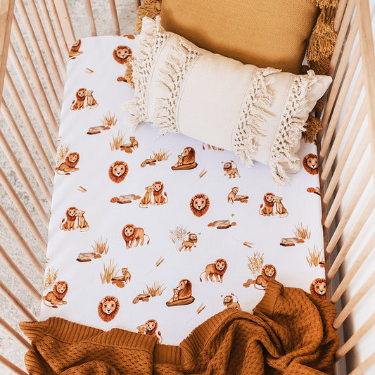 Fitted Cot Sheet Lion