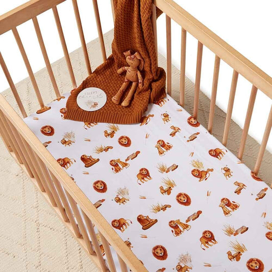 Fitted Cot Sheet Lion