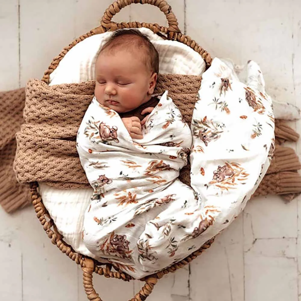 Organic Muslin Wrap Koala