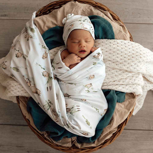 Baby Jersey Wrap Duck Pond
