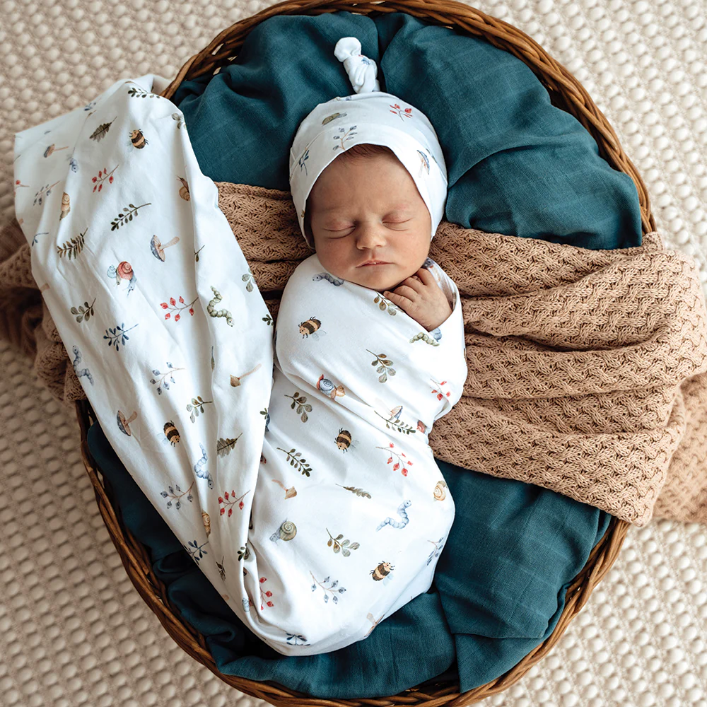 Baby Jersey Wrap Garden Friends