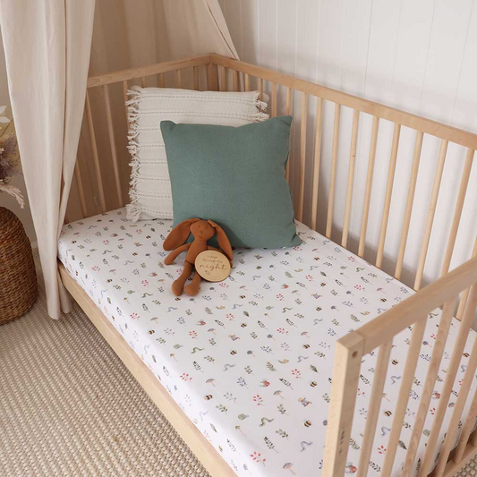 Fitted Cot Sheet Garden Friends