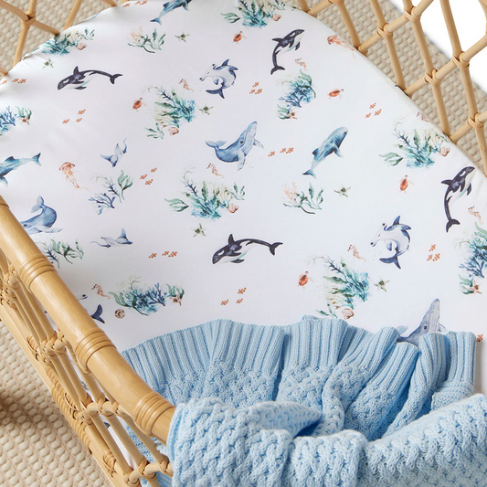 Bassinet Sheet Ocean
