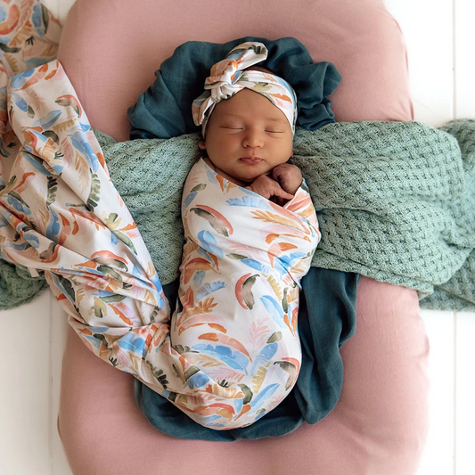 Jersey Wrap Set Summer Palm