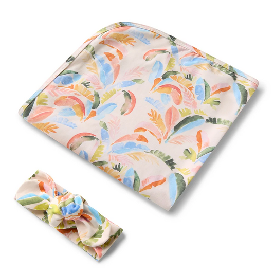 Jersey Wrap Set Summer Palm