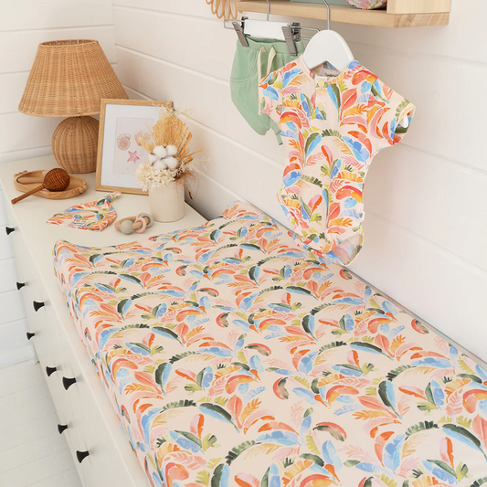 Bassinet Sheet Summer Palm
