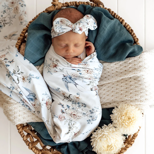 Sweet Swallows Jersey Wrap Set