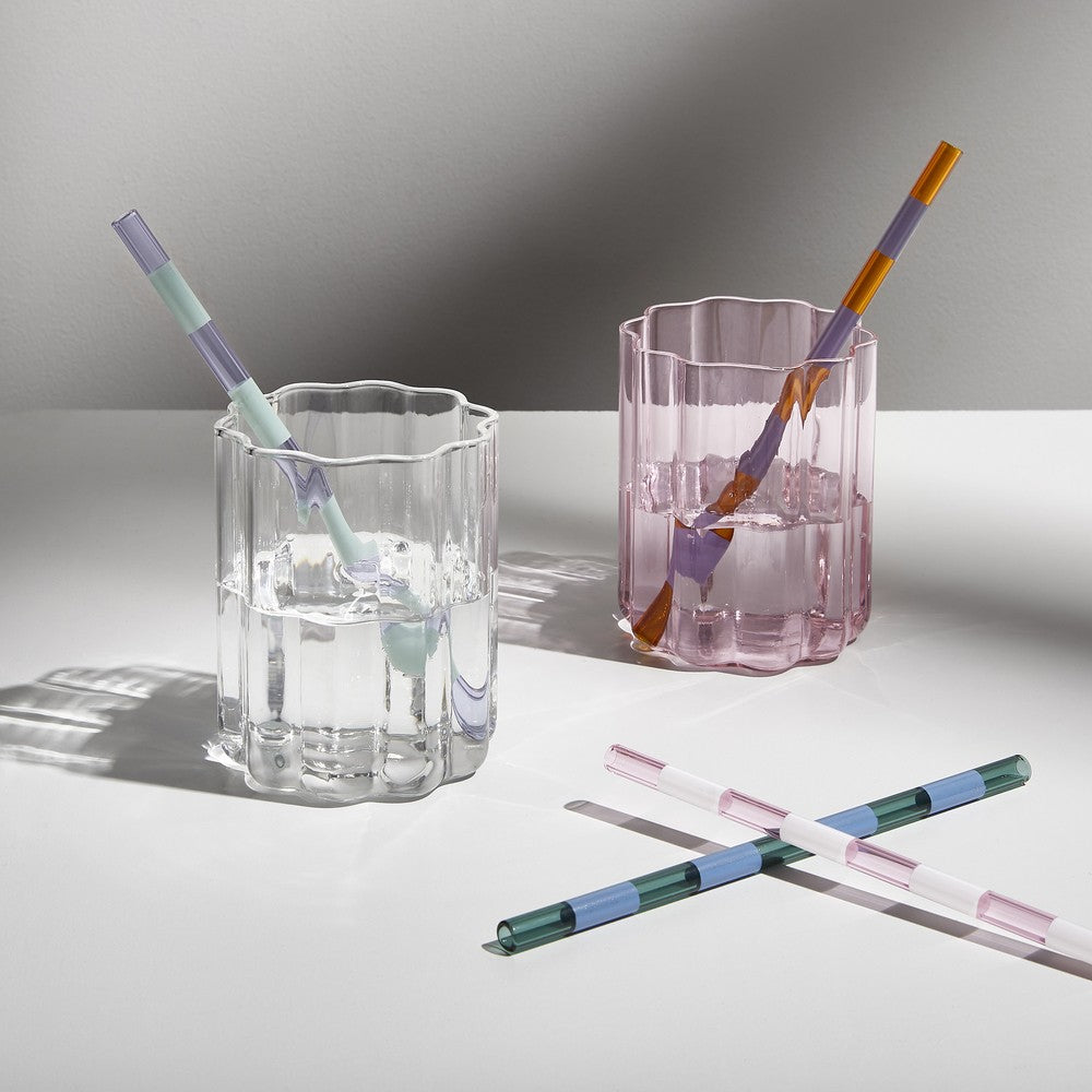 Striped Straws Assorted Colours