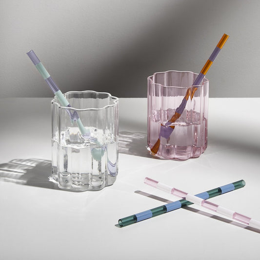 Striped Straws Assorted Colours