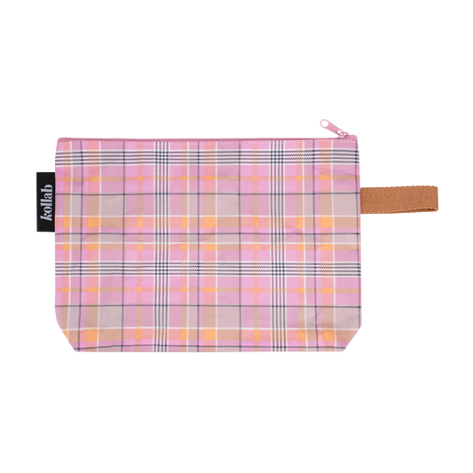 Clutch Pink Blanket Check