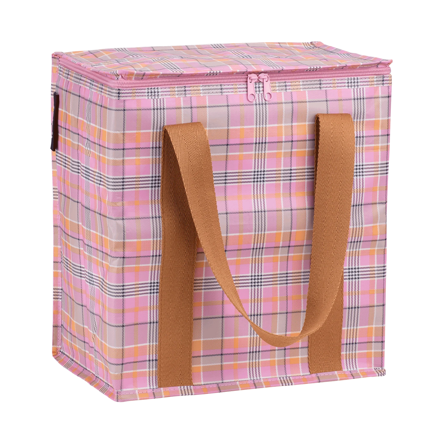 Cooler Bag Pink Blanket Check