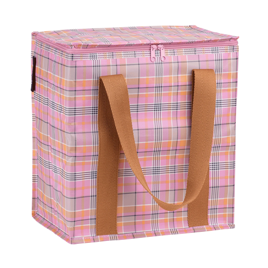 Cooler Bag Pink Blanket Check