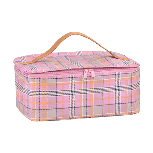 Stash Bag Pink Blanket Check