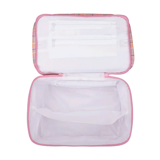 Stash Bag Pink Blanket Check