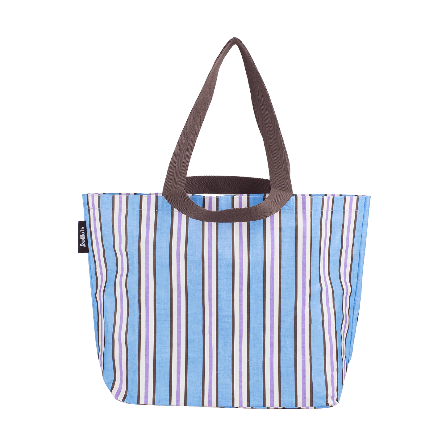 Shopper Tote Choc Blue Stripe