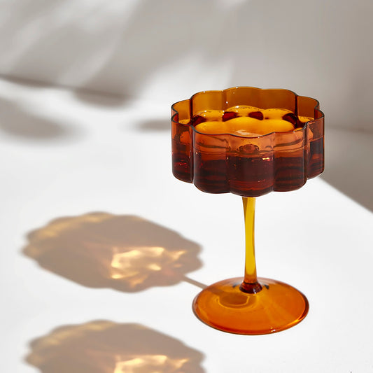 Wave Coup Set Of 2 - Amber