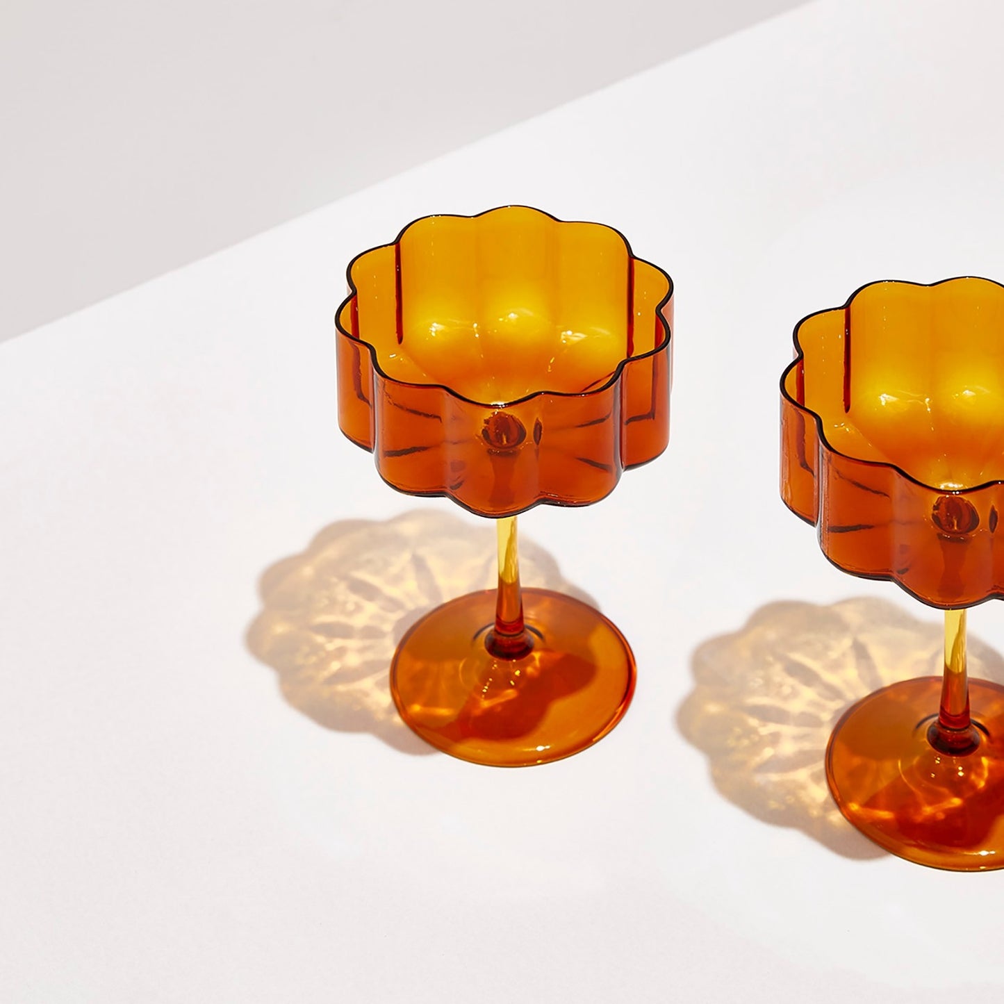 Wave Coup Set Of 2 - Amber