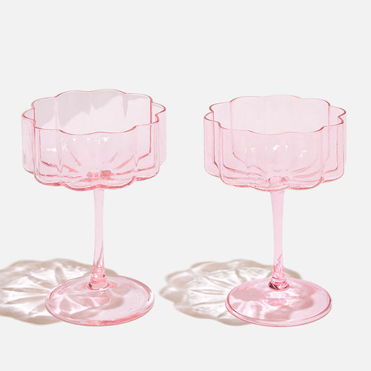 Wave Coupe Set Of 2 - Pink