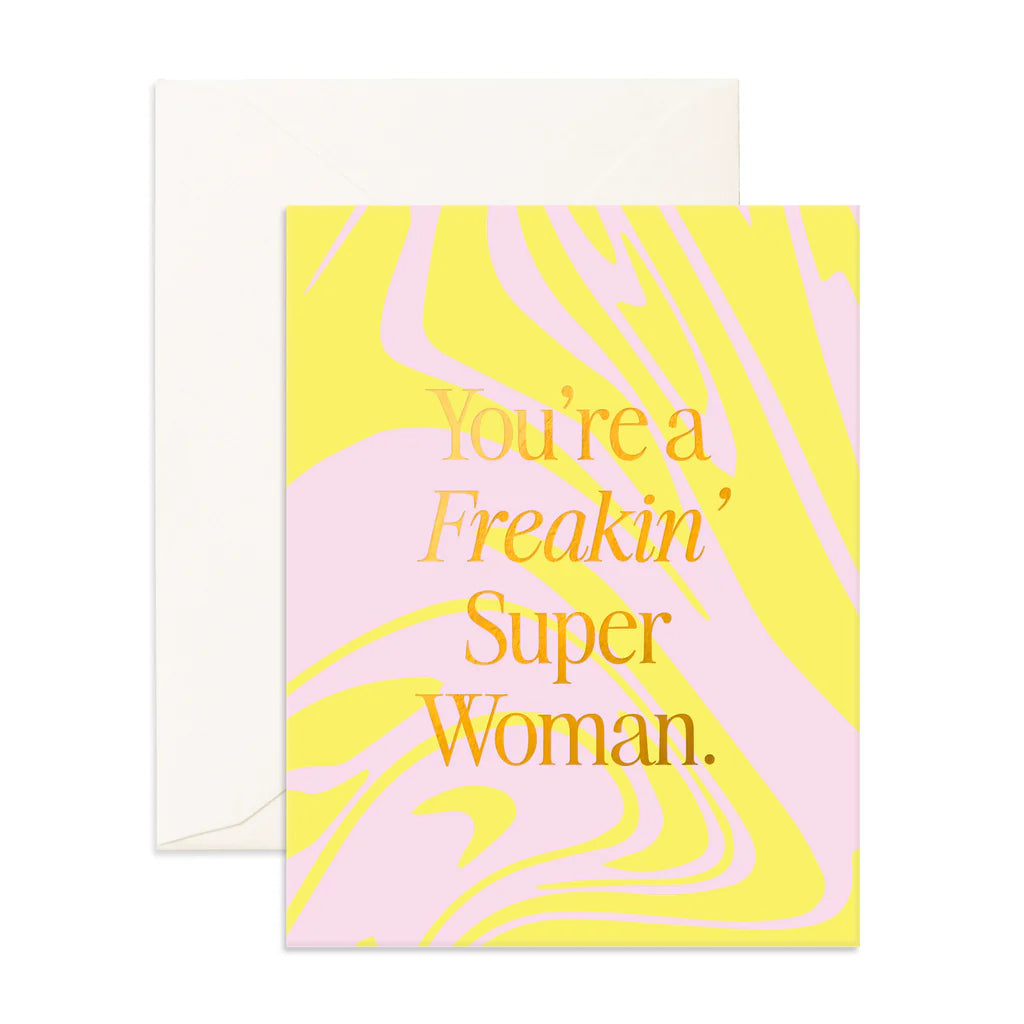 Freakin' Superwoman Greeting Card